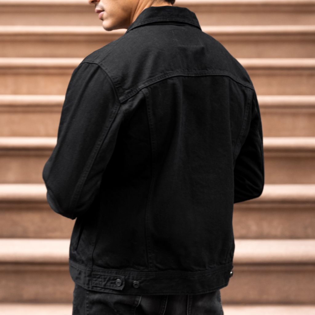 Denim Trucker Jacket | Pitch Black
