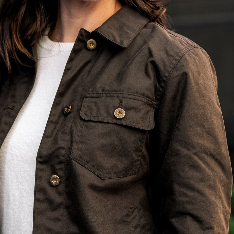 Waxed Canvas Field Jacket | Dark Olive