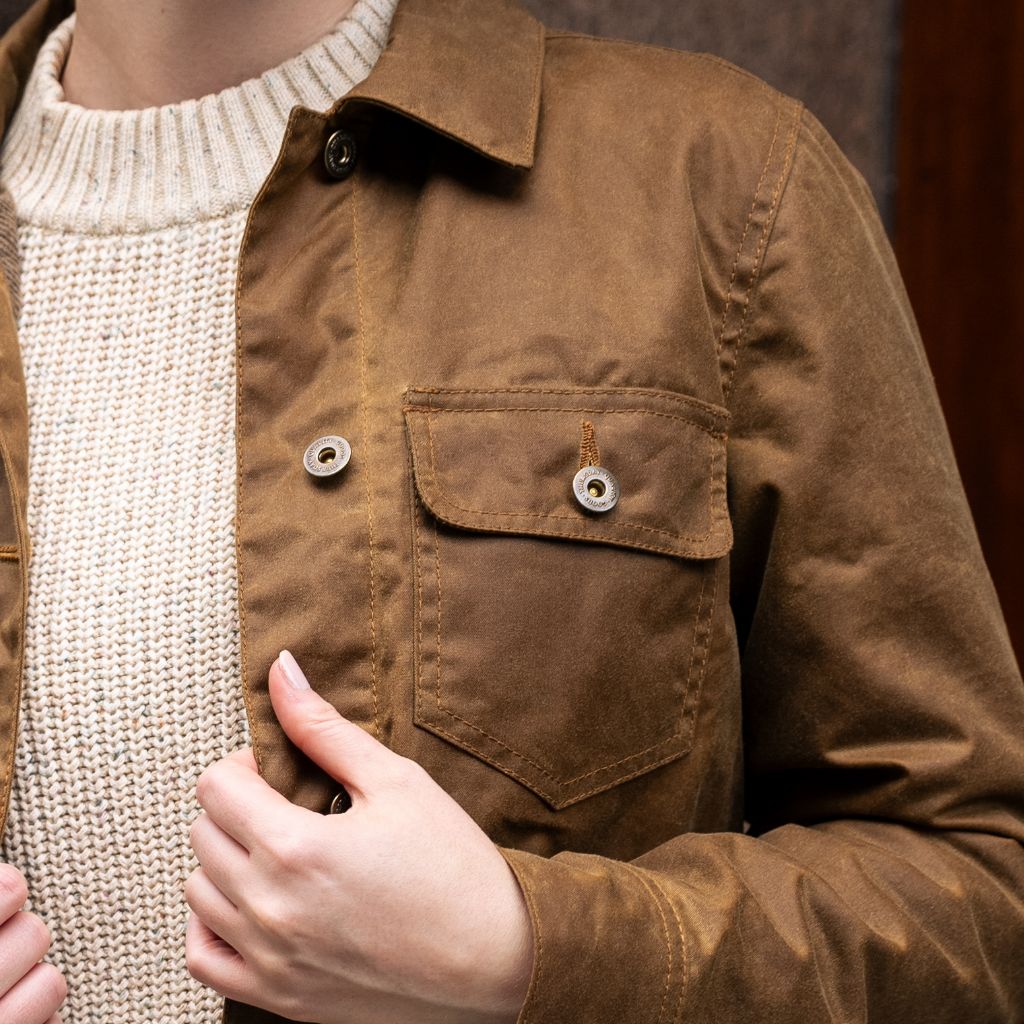 Waxed Canvas Field Jacket | Khaki