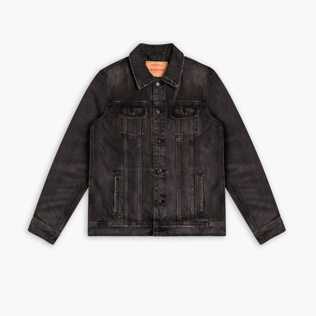 Denim Trucker Jacket | Faded Black