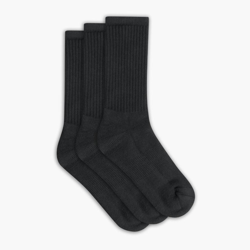 Women's Cotton Crew Sock | Charcoal 3-Pack