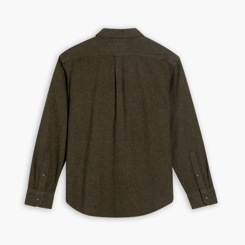 Summit Flannel Shirt | Olive Herringbone