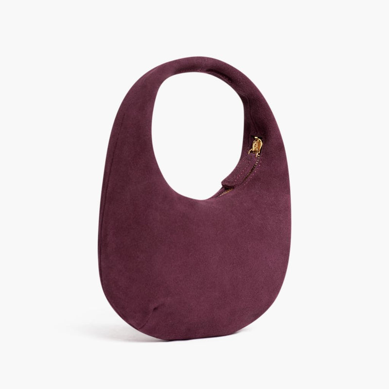 Mini Crescent | Burgundy Suede