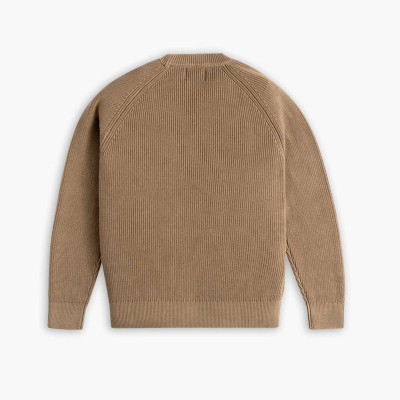 Ribbed Crewneck Sweater | Camel